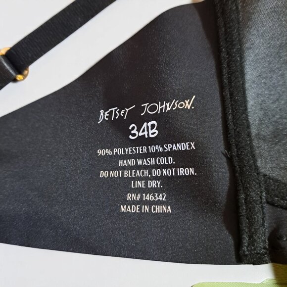 Betsy Johnson 3 Pack Bra Set 34 B — Floral, Olive, Black NWT - Picture 8 of 8